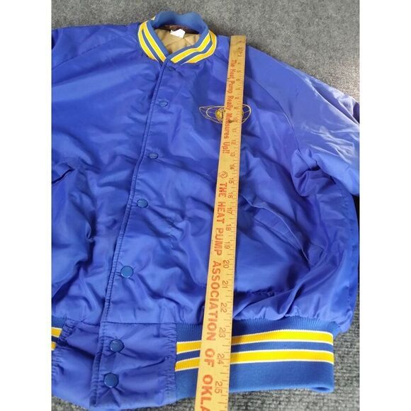 Vintage Kiwanis Club Of Casper Varsity Jacket Men Sz L 44-46 Pla-Jac By Dunbrook - Picture 3 of 9